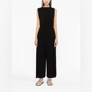 ISSEY MIYAKE black drape jumpsuit